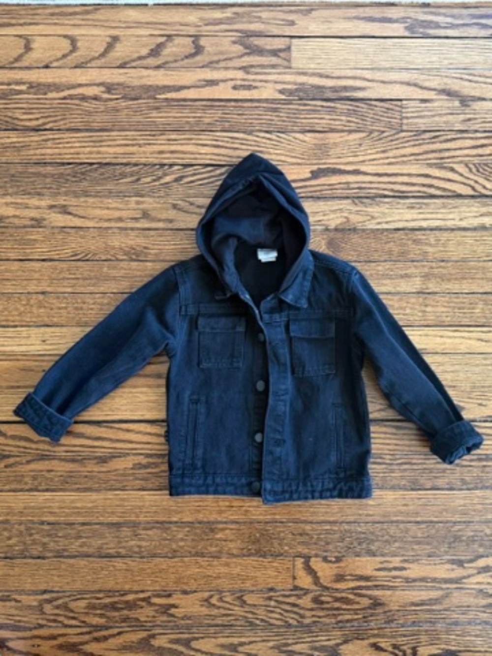 Olive + Scout Hooded Denim Jacket, Kids Size 3T